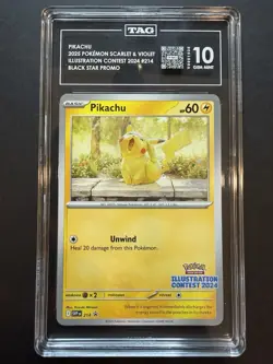Pikachu 214 Illustration Contest 2024 SVP English Promo Holo TAG 10 - Image 1