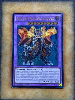 Yugioh Archfiend Black Skull Dragon CORE-EN048 Ultimate Rare 1st Ed LP - Image 1