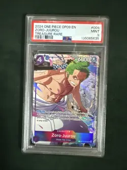 One Piece TCG Zoro-Juurou ST18-004 OP09 (Treasure Rare) PSA 9 MINT ENGLISH - Image 1