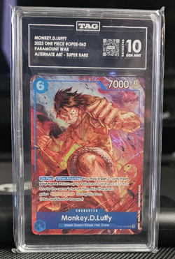 2022 One Piece Paramount War Monkey D Luffy Tag 10 OP02-062 - Image 1