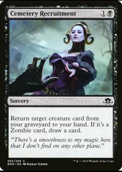 X 1 Cemetery Recruitment NM 083 Eldritch Moon MTG Magic The Gathering - Image 1