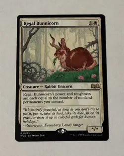 MTG Regal Bunnicorn - Wilds of Eldraine NM - Image 1