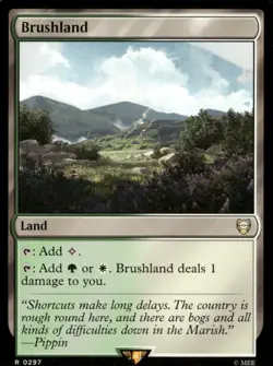 Brushland 297 Commander: The Lord of the Rings: Magic: The Gathering NM - Image 1