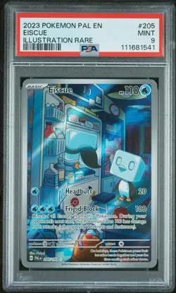 2023 POKEMON PAL EN-PALDEA EVOLVED ILLUSTRATION RARE #205 EISCUE PSA 9 - Image 1