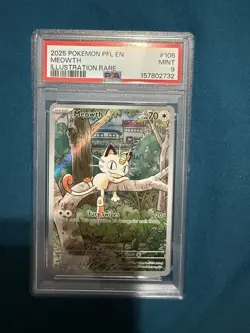 Pokemon TCG Meowth 106/094 Me02: Phantasmal Flames IR PSA 9 - Image 1