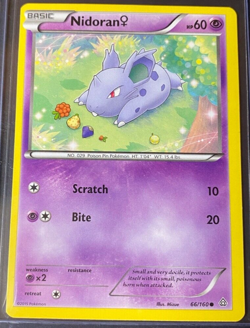Nidoran 66/160 - Common Pokemon Card - Primal Clash Set (2015) Purple - Image 1