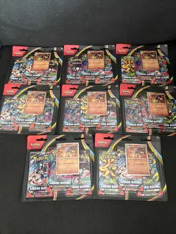 LOT OF 8 - Pokemon Chaos Rising ME04 3-Pack Blister- Sealed! In Hand Fast Ship! - Image 1