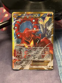 Pokemon Volcanion EX Secret Rare Full Art Holo XY Steam Siege 115/114 180 HP - Image 1