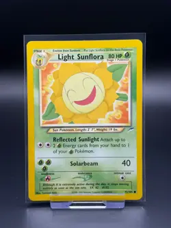 Light Sunflora 72/105 Neo Destiny LP Pokemon Card TCG Vintage WOTC - Image 1
