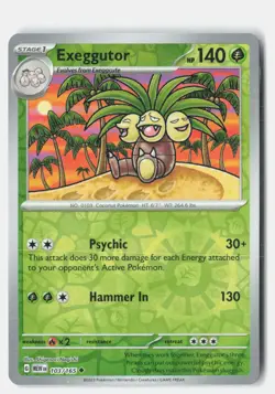 Exeggutor Reverse Holo 103/165 Uncommon 151 Pokemon Near Mint - Image 1