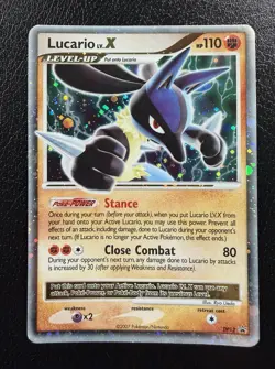 Pokemon TCG Lucario LV.X DP12 Diamond and Pearl Promos Holo With Swirl🌀 LP - Image 1