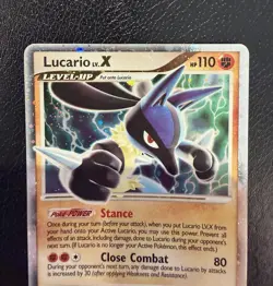 Pokemon TCG Lucario LV.X DP12 Diamond and Pearl Promos Holo With Swirl🌀 LP - Image 2
