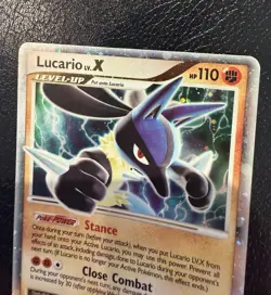 Pokemon TCG Lucario LV.X DP12 Diamond and Pearl Promos Holo With Swirl🌀 LP - Image 3