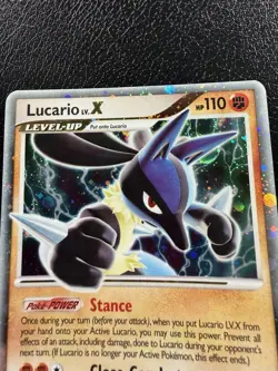Pokemon TCG Lucario LV.X DP12 Diamond and Pearl Promos Holo With Swirl🌀 LP - Image 4