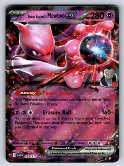 Team Rocket's Mewtwo ex 079/217 Holo Double Rare Ascended Heroes Pokemon TCG NM - Image 1