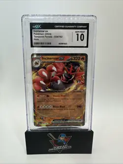 Pokemon 2024 Temporal Forces Incineroar Ex 034/162 Holo Rare CGC 10 - Image 3