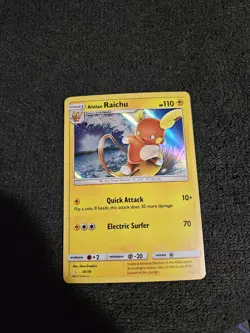 Pokemon Alolan Raichu 30/30 Sun & Moon Rare Holo Promo TCG- LP - Image 1
