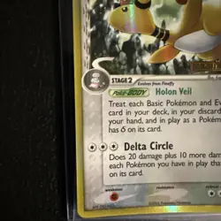 Pokemon TCG Ampharos (Delta Species) EX Dragon Frontiers 1/101 Holo Rare STAMPED - Image 2