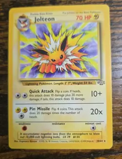 Pokemon TCG - Jolteon 20/64 Non-Holo Rare - WOTC Jungle Unlimited - Near MINT - Image 2