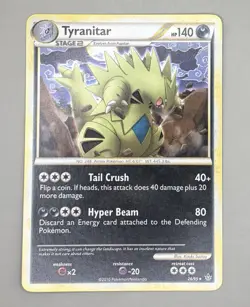 Pokemon TCG Tyranitar Unleashed Card 26/95 Regular Rare Near Mint - Image 1
