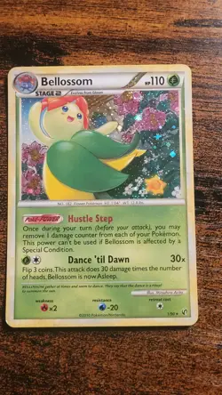 Bellossom 1/90 2010 HGSS Undaunted Set Pokemon Card Holo LP - Image 1