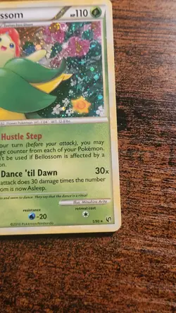 Bellossom 1/90 2010 HGSS Undaunted Set Pokemon Card Holo LP - Image 5