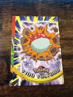 Pokemon Voltorb #100 Topps TV Animation Series 1 Blue Logo MP-HP - Image 1