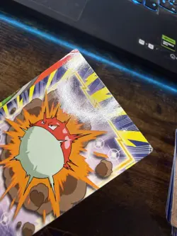 Pokemon Voltorb #100 Topps TV Animation Series 1 Blue Logo MP-HP - Image 2