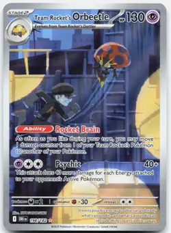 Team Rocket's Orbeetle 198/182 Destined Rivals Pokemon NM 01-02-42 - Image 1