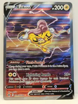 Raikou V (GG41/GG70) SWSH: Crown Zenith: Galarian Gallery Pokemon NM - Image 1
