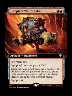Hexplate Wallbreaker (Extended Art) 52 R Commander: Phyrexia: All Will Be One - Image 1