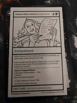 Liliana's Other Contract (double-faced) S Mystery Booster 2 Playtest Cards NM - Image 1