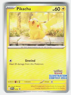 Pikachu - (Illustration Contest 2024) Promo SV: Scarlet & Violet Promo Cards 214 - Image 1