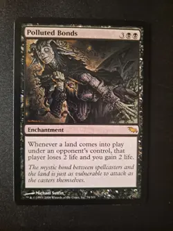Wizards of the Coast MTG Polluted Bonds Shadowmoor Foil Rare 74/301 - Image 1