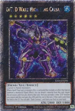 Yugioh! D/D/D Wave High King Caesar - RA04-EN290 - Platinum Secret Rare - 1st Ed - Image 1