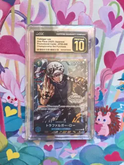 CGC 10 Trafalgar Law ST03-008 Championship 2022 Promo Japanese One Piece Card - Image 1