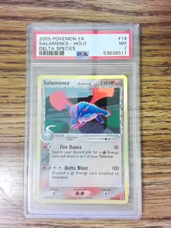 Salamence 14/113 EX DELTA SPECIES Holo Graded Pokemon Card - PSA 7 - Image 1