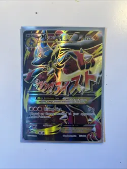 Pokemon TCG M Lucario EX Holo Full Art Ultra Rare Card 55a/111 - Image 1