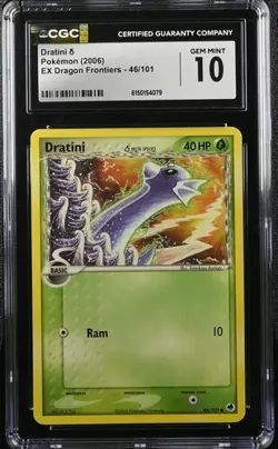 CGC 10 GEM MINT Dratini 46/101 Pokemon EX Dragon Frontiers DELTA SPECIES Pop 29 - Image 1