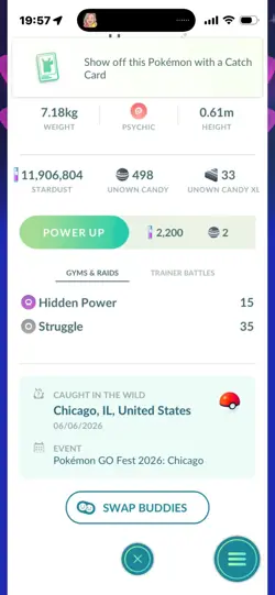 Pokemon Go Shiny Unown Q - Image 2