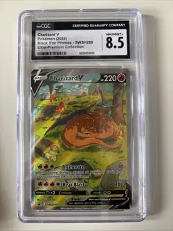 CGC 10 GEM MINT Charizard V Ultra-Premium Coll. Full Art Pokemon Promo SWSH260 - Image 1