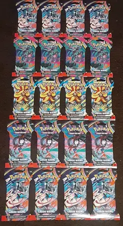 Lot of 20 - Pokemon TCG Mega Evolution: Chaos Rising - Sleeved Booster Packs - Image 1