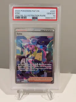 Iono 237/091 -- PSA 10 -- Pokemon PAF Paldean Fates SIR - Image 3