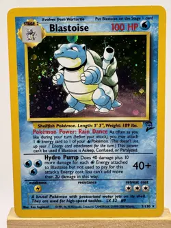 2000 Pokemon TCG Blastoise 2/130 Base Set 2 Vintage Holo Rare W/ Swirl - Image 1