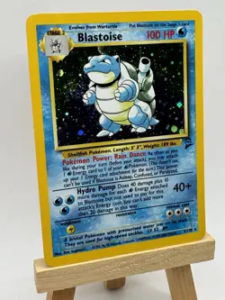 2000 Pokemon TCG Blastoise 2/130 Base Set 2 Vintage Holo Rare W/ Swirl - Image 3