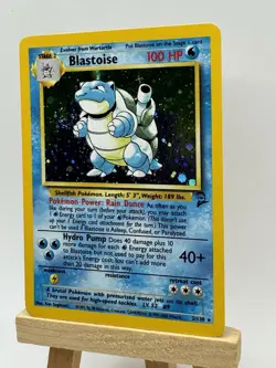 2000 Pokemon TCG Blastoise 2/130 Base Set 2 Vintage Holo Rare W/ Swirl - Image 4