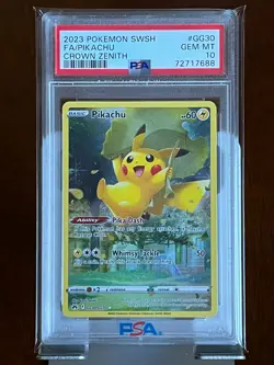 Pokemon Pikachu GG30 Crown Zenith PSA 10 - Image 4