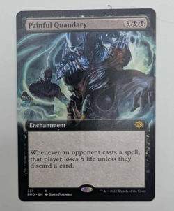 1x Painful Quandary - Extended Art NM Eng MTG - The Brothers' War N.331 - Image 1
