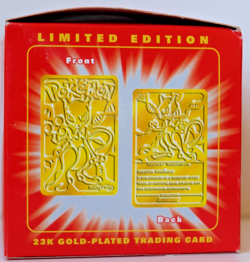 1999 Pokemon Mewtwo 23K Gold Plated Trading Card Sealed New in Box NIB RED - Image 5