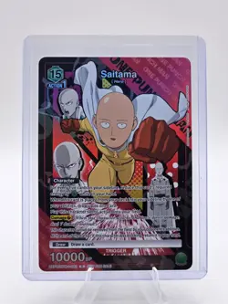 Union Arena One Punch Man Saitama R Holo Hero Card Trigger UEPR/OPM-1-061 - Image 1